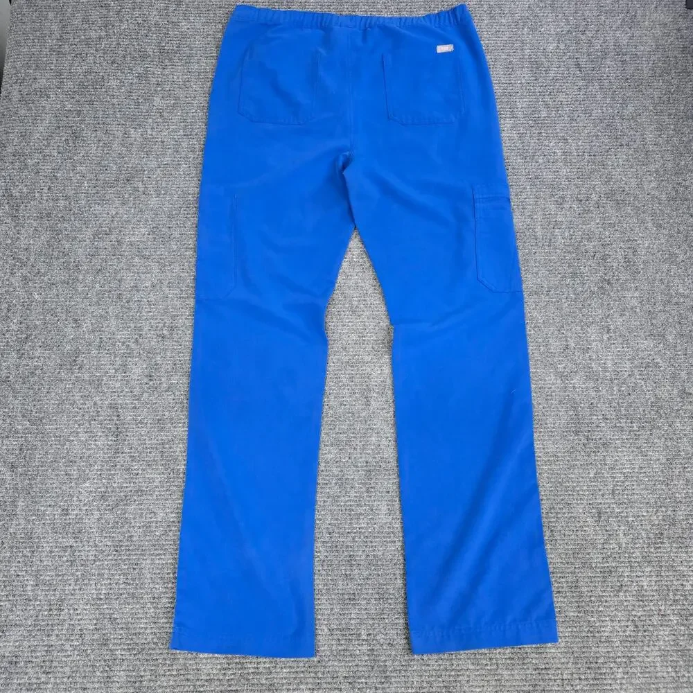 FIGS Cairo Scrub Pants Mens Large Tall Blue Cargo Drawstring Medical Uniform